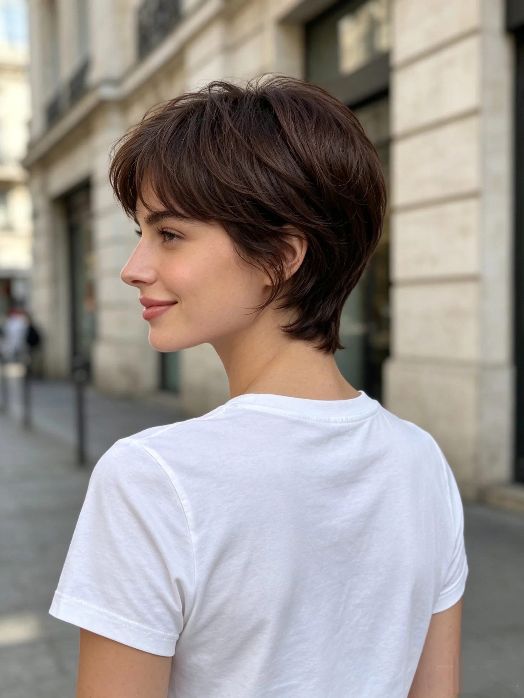 Lolely Dream 100% Human Hair Wigs Ginger Color Short Hair Wig with Bangs Orange Color machine made Short Pixie Cut Bob Wig