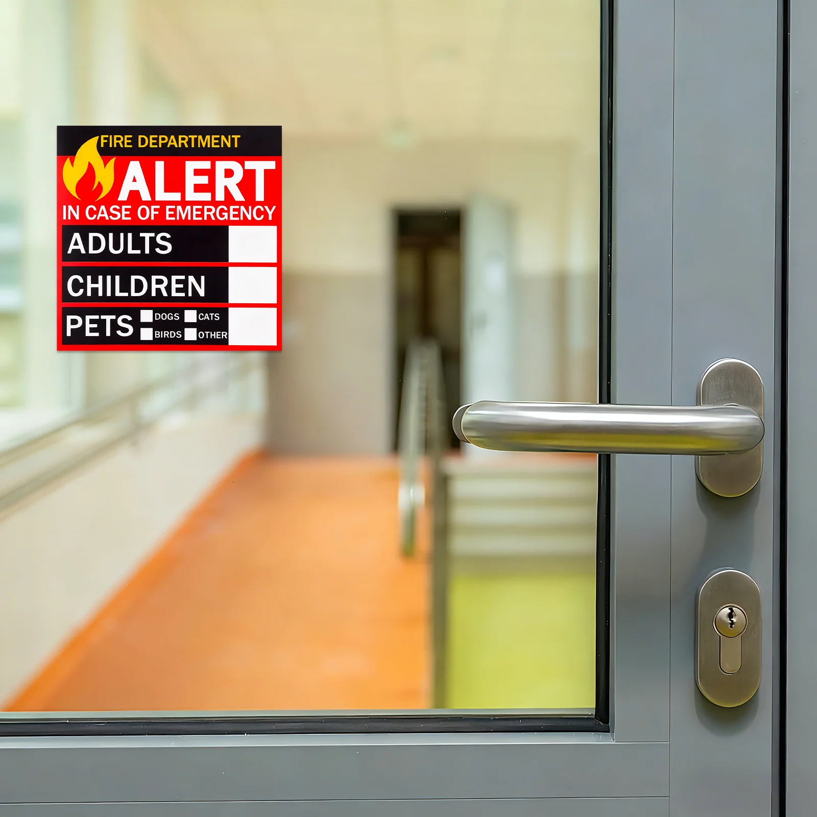 Safety Alert Sticker Emergency People Pet Finder Window Decal For Home Fire Rescue Accessory Alert Stickers