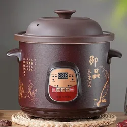 6L Electric slow cooker Purple clay Stew pot Home appliances Automatic Cuisine intelligente crock pot Smart sous vide cooker