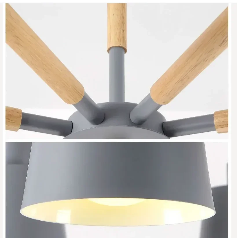 

chandelier E27 Nordic minimalist metal and wooden bracket chandelier colorful chandeliers for kitchen living room bedroom study
