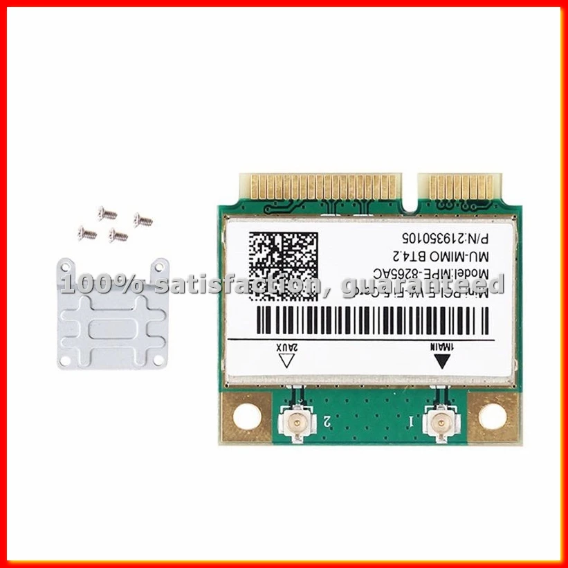 -8265AC Wireless Half Mini PCI-E Wifi Card Wifi 5 Dual Band 802.11AC 2.4Ghz 5Ghz 1200Mbps Wlan Network Card-A68X