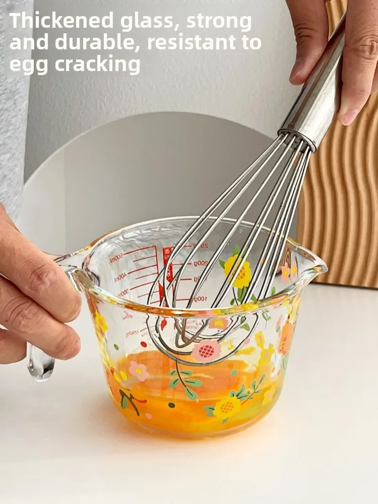 Heat Resistant Glass Measuring Cup Large Capacity Egg Beating Cup Breakfast Microwave Safe  Milk Scale Cup Kitchen Tools view 2