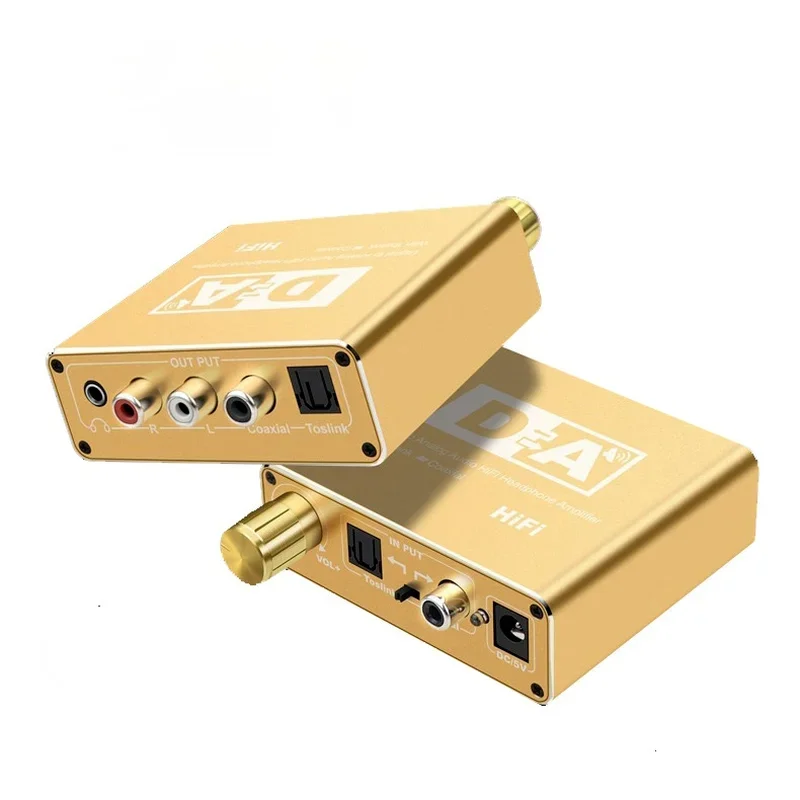 Digital To Analog Audio Converter Digital Fiber Coaxial To 5.1 Channel Adjustable 3.5mm Converter Coaxial Digital Analog Signal