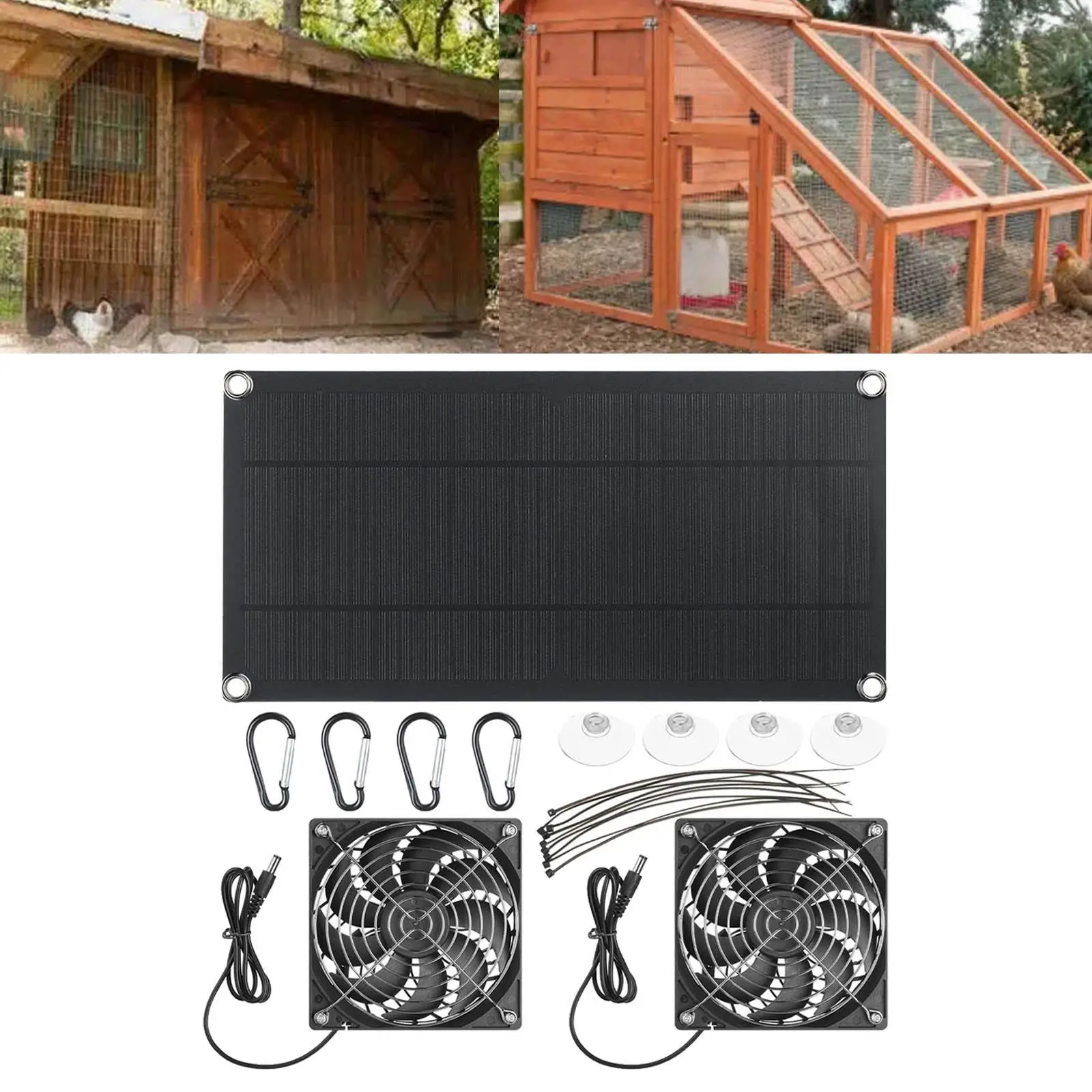 

Вытяжной вентилятор на солнечной батарее, многоцелевой мощный вентилятор с вентиляционным отверстием, охлаждающий вентилятор для домашних животных, сада, двора, теплицы