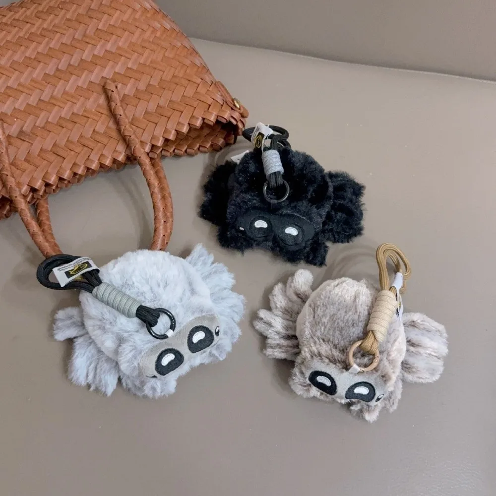 Flauschiger Simulierter Spinnen-Schlüsselanhänger Realistische Weiche Spinnenfigur Ornament Kunstkaninchenfell Niedlicher Spinnen-Plüsch-Anhänger Taschendekoration – Detail 7