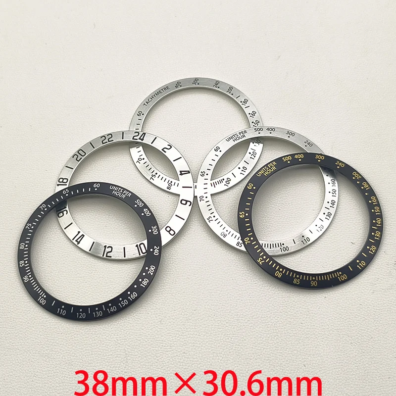 38mm×30.6mm Curved Aluminum Watch Bezel Insert Ring Fits SUB SKX007 SKX009 SRPD GMT NH35 NH36 Movement Watch Refit Accessories