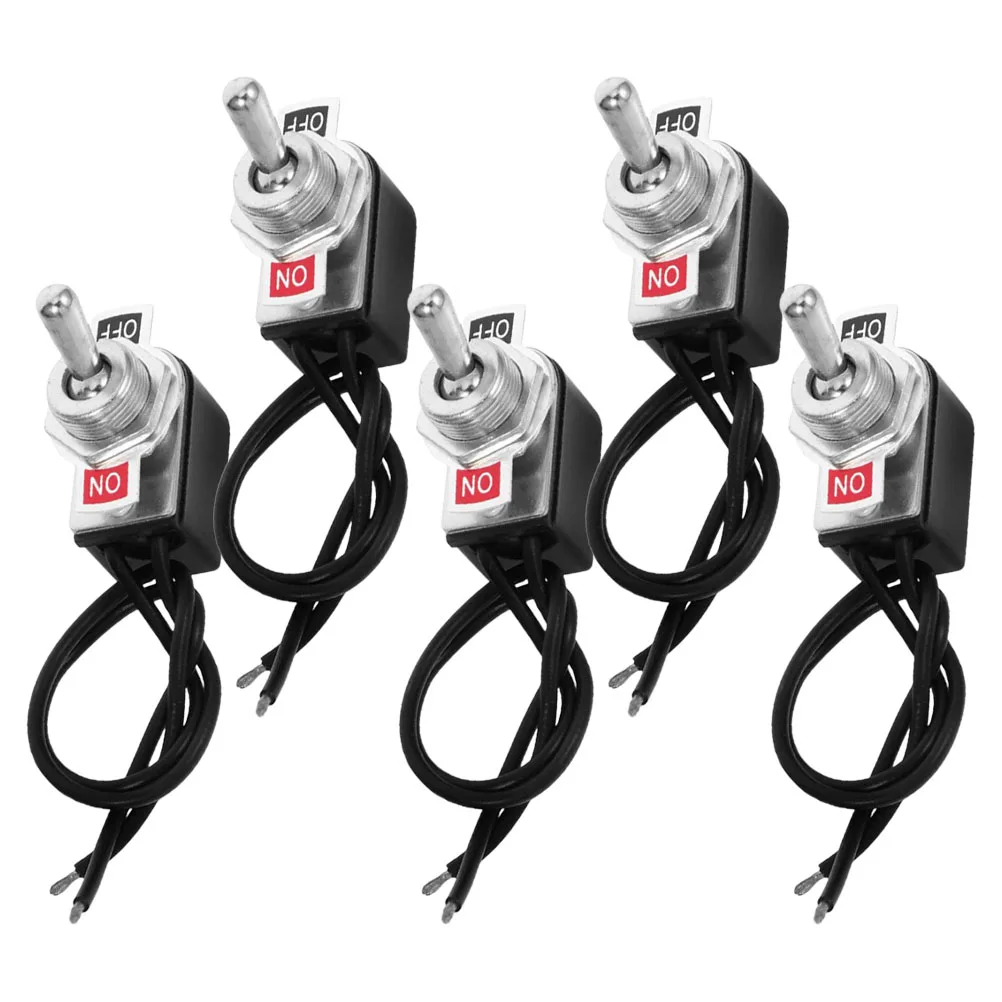 

5PCS Mini Toggle Switches Car Off Marine ATV Zinc Alloy Electrical On Off Rocker Switch Vehicle Universal