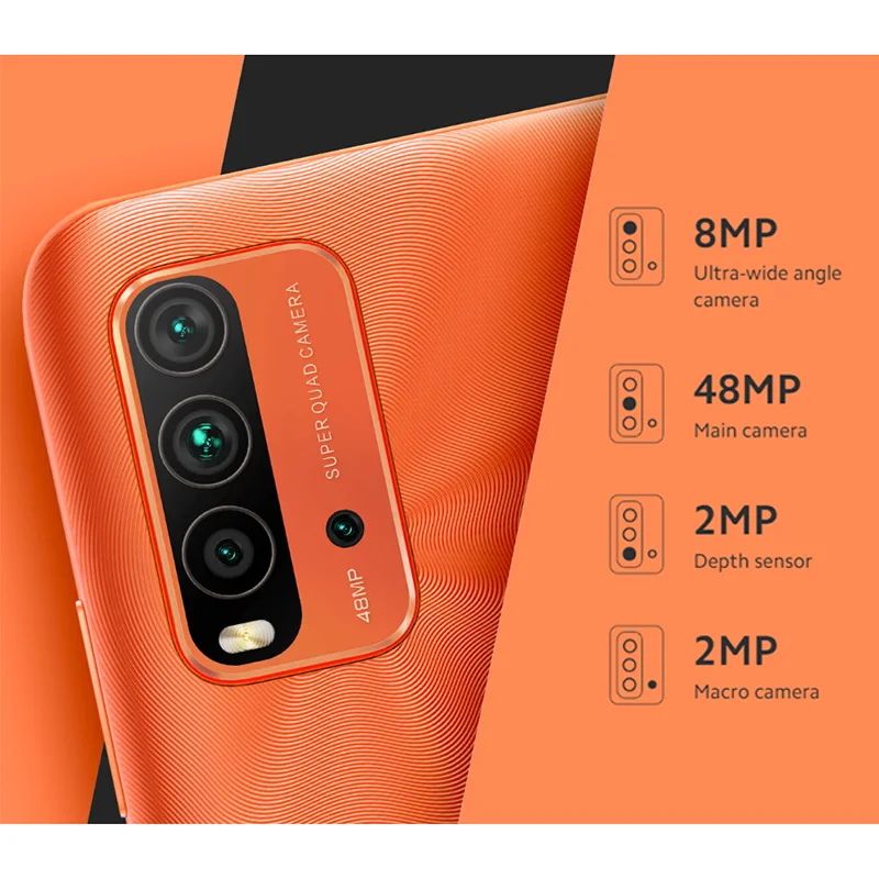 Versión global Redmi 9T 4G Android 6,53 pulgadas RAM 4GB ROM 128GB CPU Snapdragon 662 48MP Cámara 6000 mAh