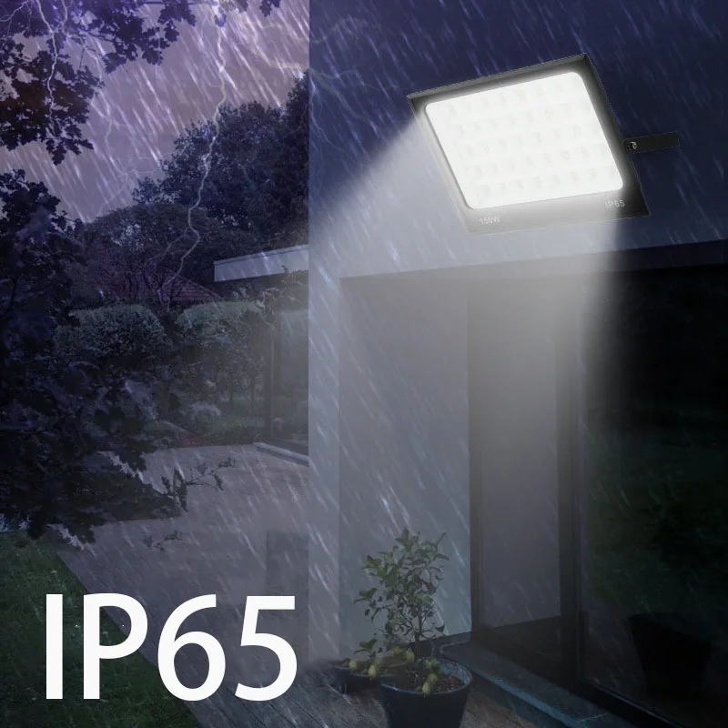 IP65 LED الكاشف AC175-265V 30 واط 50 واط 100 واط 150 واط مقاوم للماء في الهواء الطلق الزجاج المقسى للمرآب مربع الشارع جدار الفيضانات الإضاءة