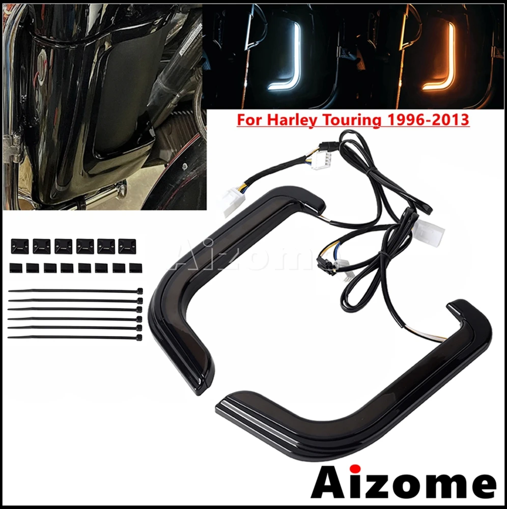 

Motorcycle Fairing Lower Grills LED Light Decorative Lamp For Harley Touring Street Glide Road King CVO Electra Glide 1996-2013