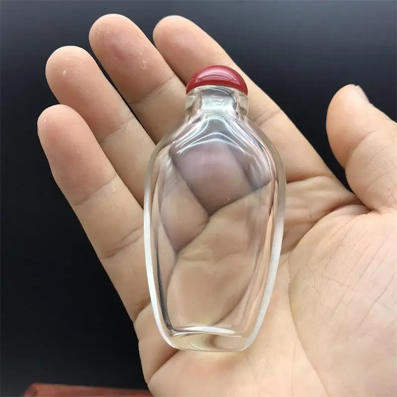 Hengshui Snuff Bottle All Kinds of Empty White Blank Brush Practice Inner Painting Pot Tool Golden Bean Container Transparent Po