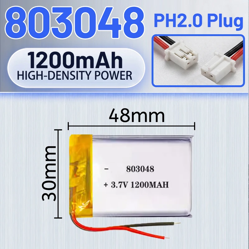 

1-20PCS 803048Polymer Lithium-ion Wireless Handle Story Early Education Machine Infrared Level Meter High Temperature Polymer Li