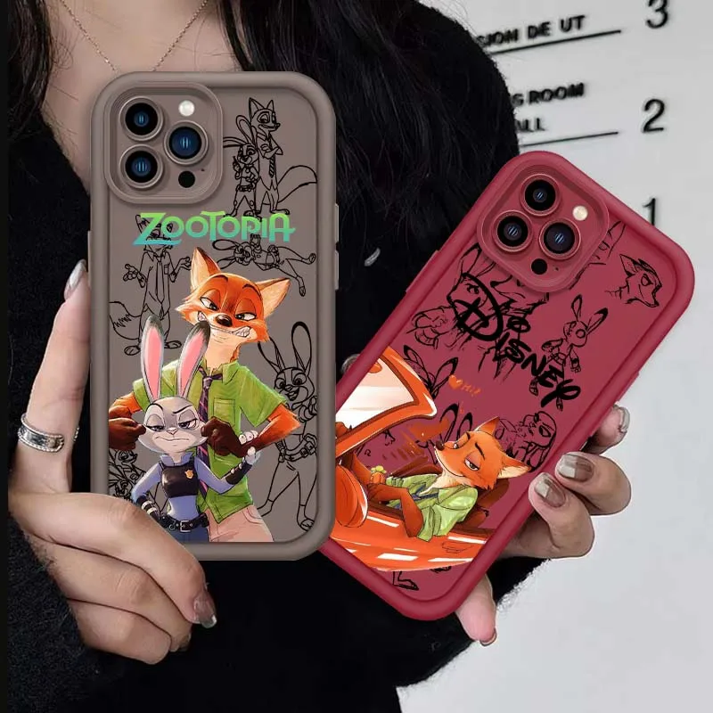 

Disney Zootopia Pattern For Apple iPhone 16 15 14 13 12 11 Pro Max Plus Eye Ladder Soft TPU Silicone Cover Phone Case
