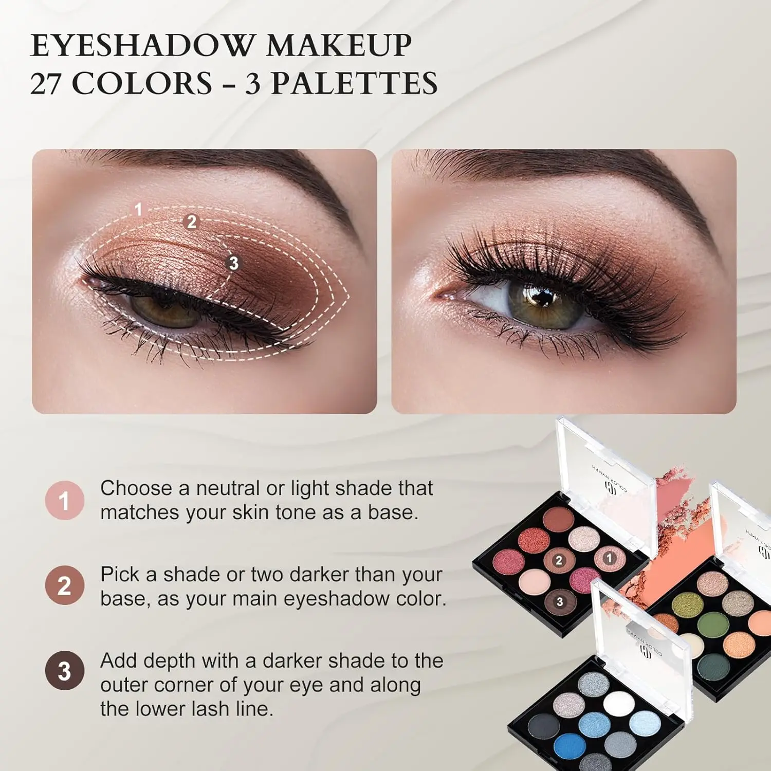 Set trucco professionale per adolescenti e donne - Kit completo con custodia, ombretto, fard, rossetto e strumenti in rosa