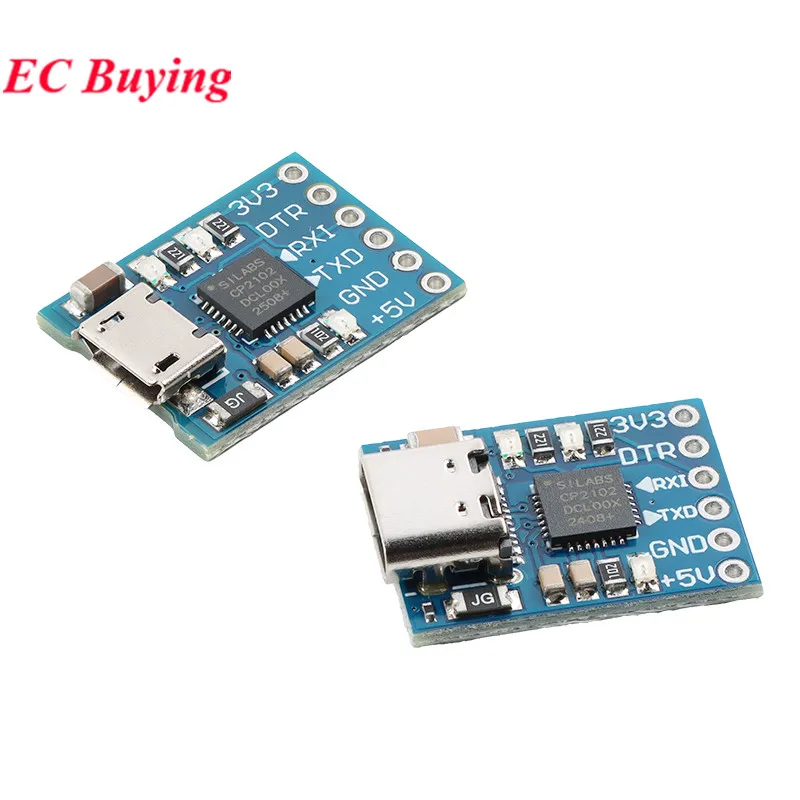 10 ชิ้น/1 ชิ้น CP2102 MICRO/TYPE-C USB เป็นอนุกรม UART TTL โมดูลแปลงตัวแปลงไมโครคอนโทรลเลอร์ STC Downloader เปลี่ยน FT232