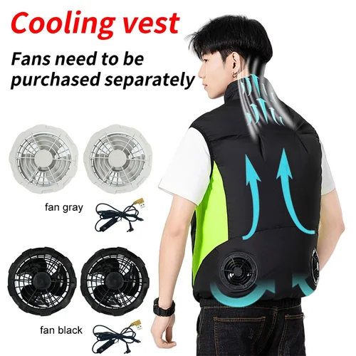 Imagen 1 del producto Ropa de verano con aire acondicionado para hombres y mujeres, chaleco refrescante para trabajo de alta temperatura, chaleco de pesca