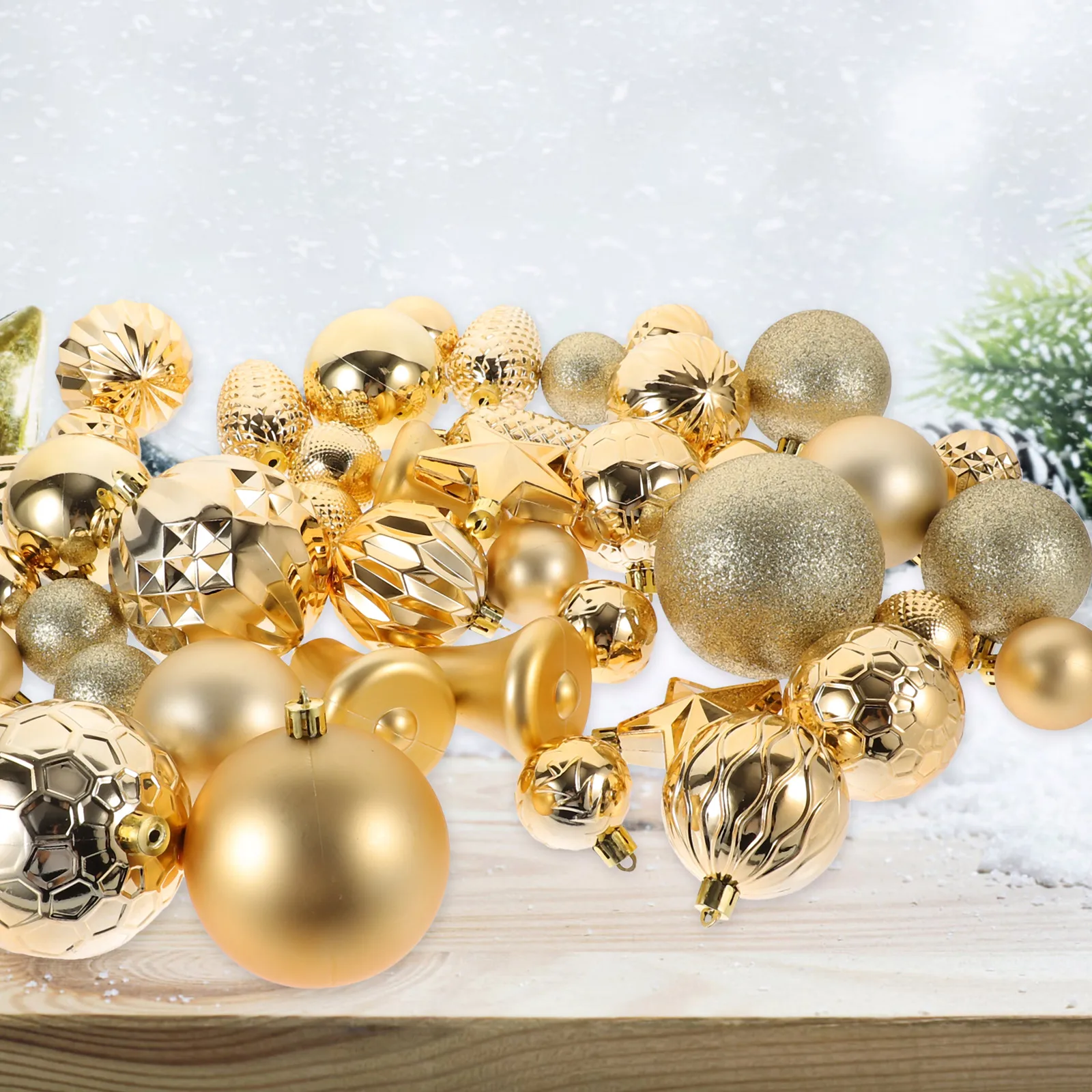 

45pcs Christmas Decorations Xmas Tree Balls naments Set Pink Color Supplies Party Festive Office Mall Christmas