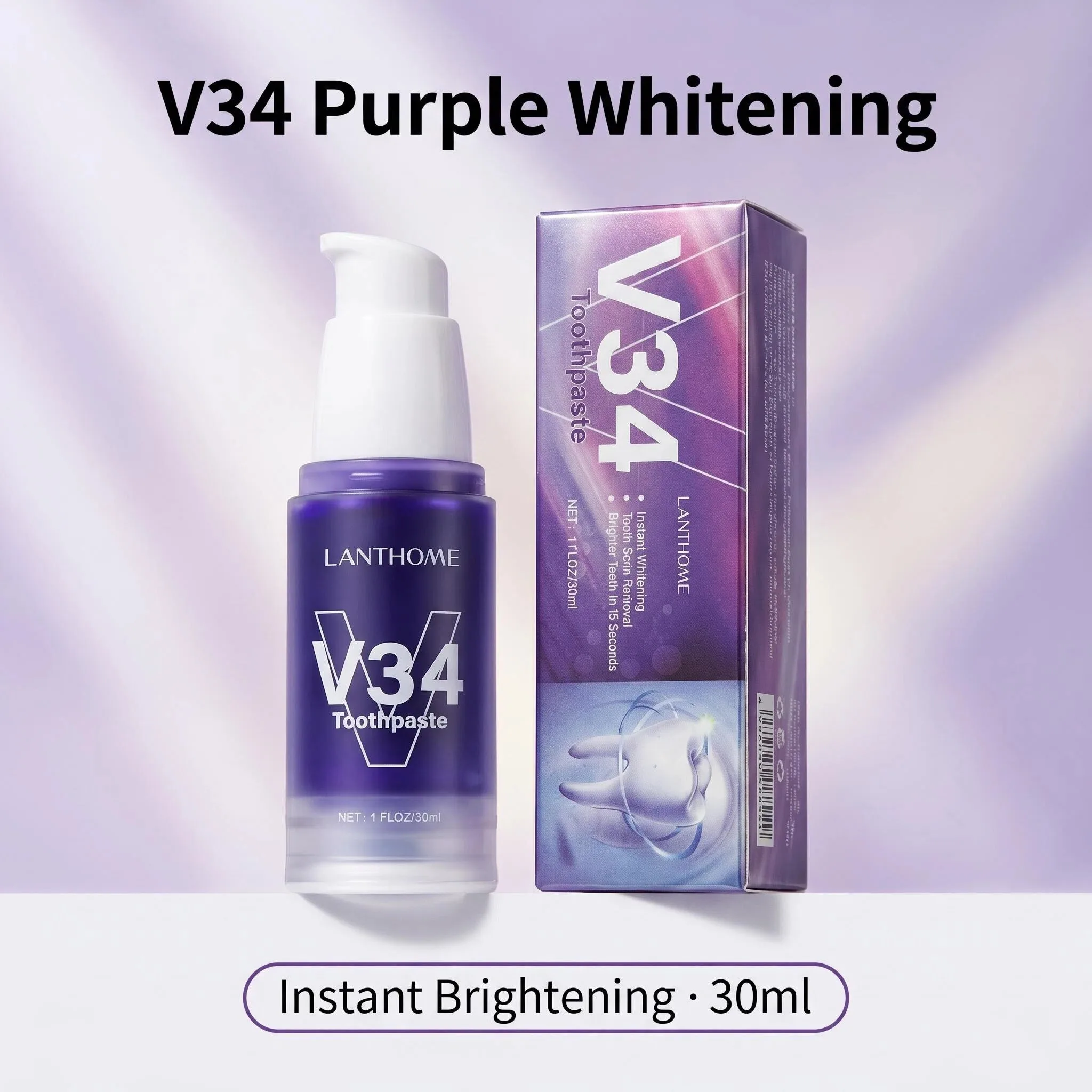 ยาสีฟันฟอกสีฟันสีม่วง น้ำยาแก้ - Teeth Whitening Crest บทวิจารณ์และราคา