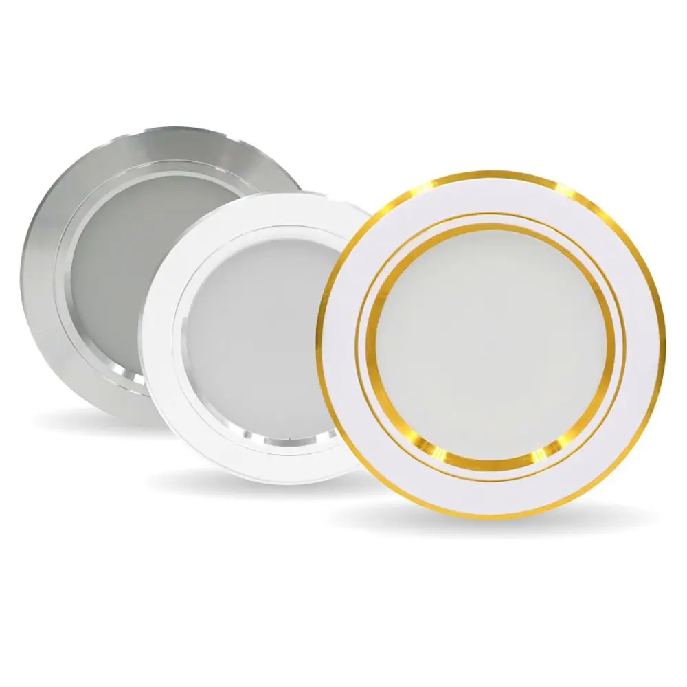 بارد دافئ الذهب الأبيض/الفضة/الأبيض الجسم داخلي مصباح ليد الإضاءة مصباح السقف المستدير Led النازل بقعة ضوء Led مصباح لوح