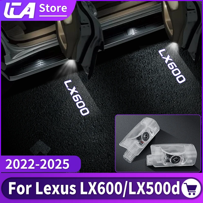 For 22-2024 LX600 Interior Upgraded Modification Accessories LX500d LED HD Environment Pedal Light Car Door Welcome Light