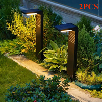 2PCS IP64 Waterproof Solar Garden Lights Outdoor LED Path Lawn Lamp Solar Lawn Decor Lights for Yard Walkway Pathway Landscape