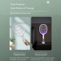 2 IN 1 USB Charging Mosquito Swatter Insect Racket Swatter Zapper Electric Rechargeable Summer Fly Insect Bug Zapper Killer Trap