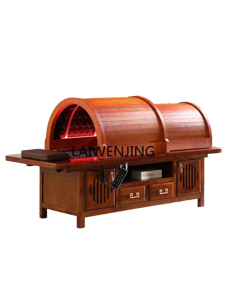 SGF solid wood wrapped medicine bed infrared smokeless moxibustion bed whole body special sweat steaming bed