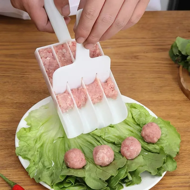 Easy-Release Non-Stick Meatball Maker Set Manual Meatball Spoon for Effortless Fish Balls-Ideal Kitchen Tool for Home Cooking