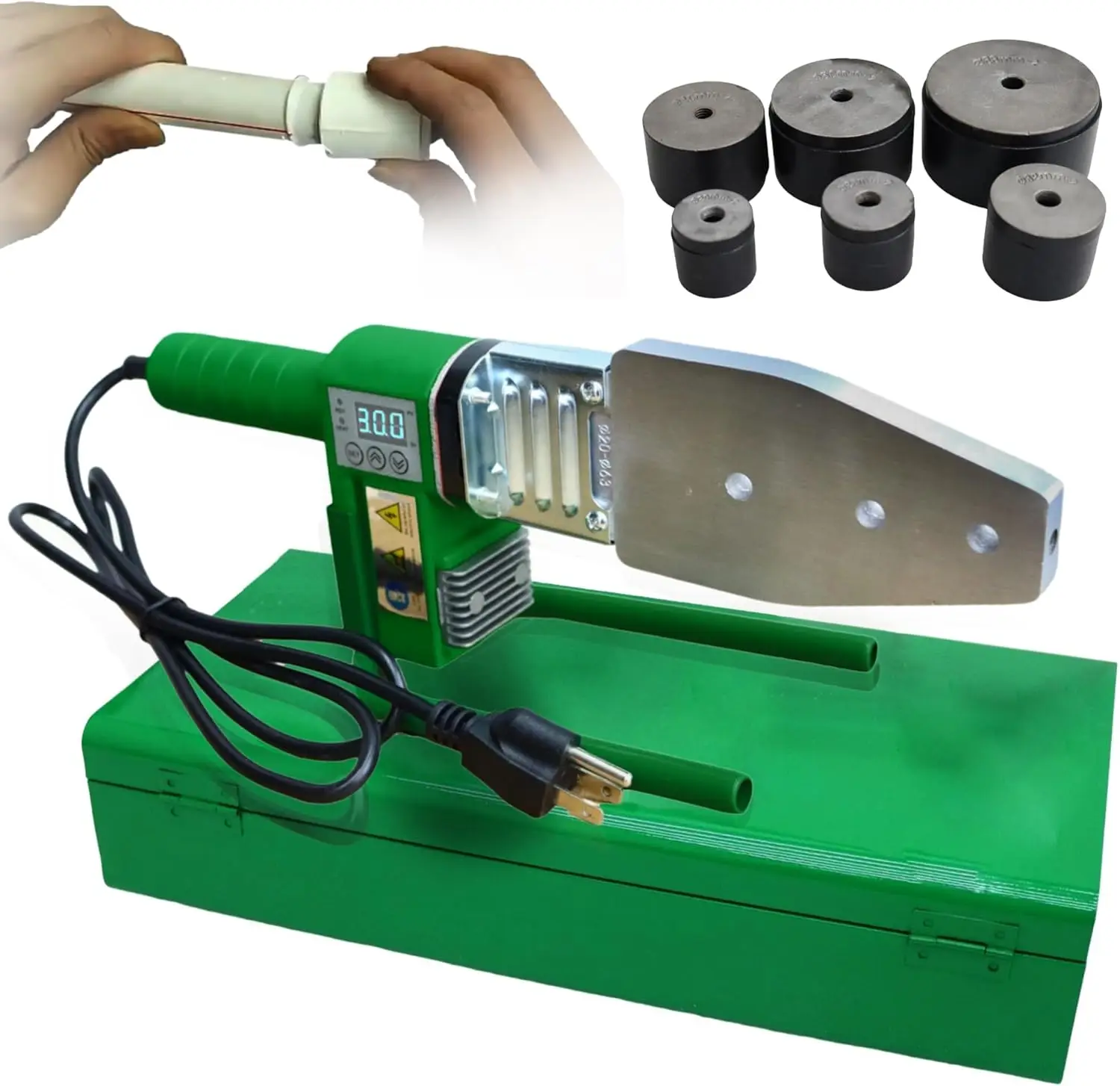 물 파이프 핫멜트 기계 휴대용 파이프 용접 기계 플라스틱 파이프 용접 PE 튜브 플라스틱 용접기 기계 110V 600W