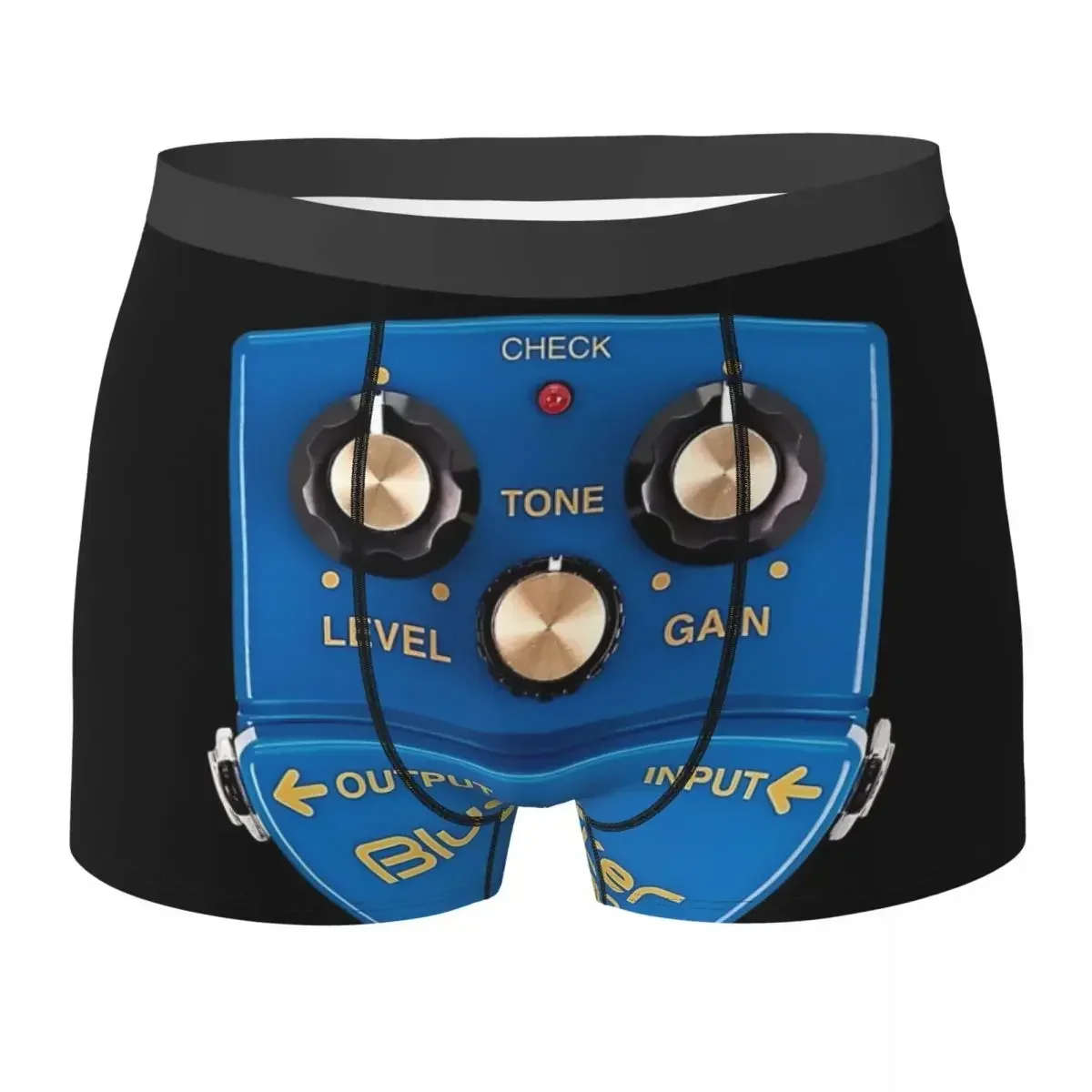 Calzoncillos Boxer, pantalones cortos Boss Blues Driver BD-2 Overdrive Bluesbreaker, Pedal de guitarra, bragas sucias, ropa interior ventilada para hombres