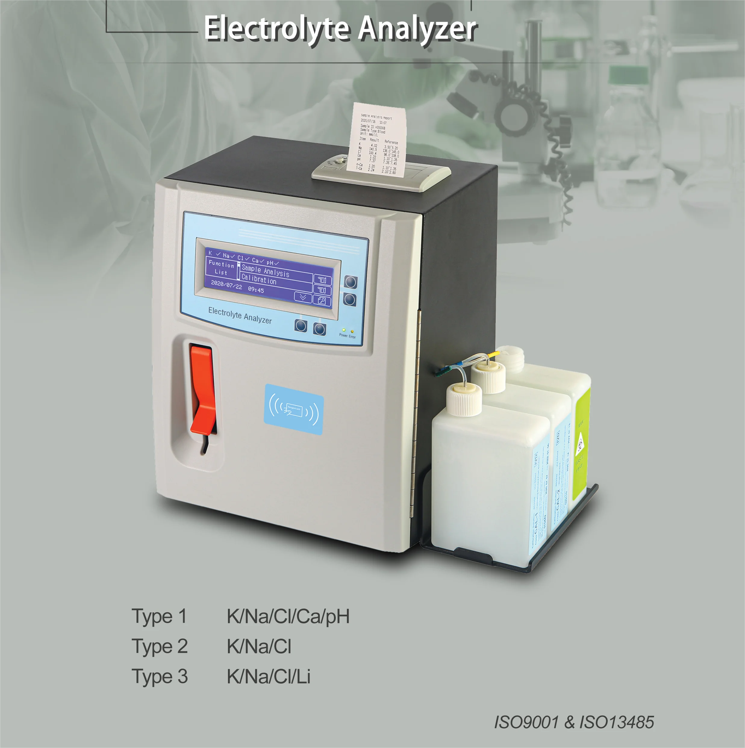 cheap price clinica electrolyte analyzer Serum Blood gas electrolyte analyzer Ise Electrolyte Analyzer ISE Reagent