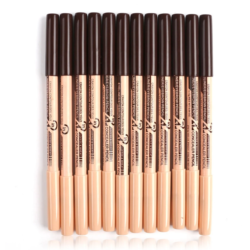 12 Pieces Eye Brown Pencil Eyes Liner Concealer Pen Kit Make Up Professionals