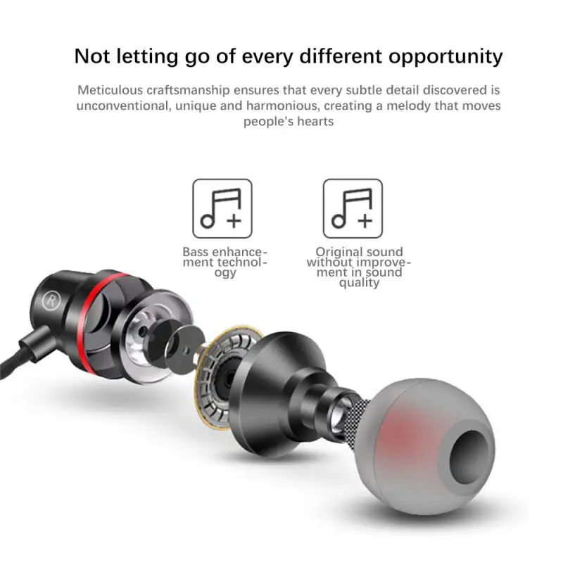 X6 Metal Earphones High Quality Bass Noise Reduction Headphones Sport Headset Auriculare MP3 Computer Headphones Wired Earphones