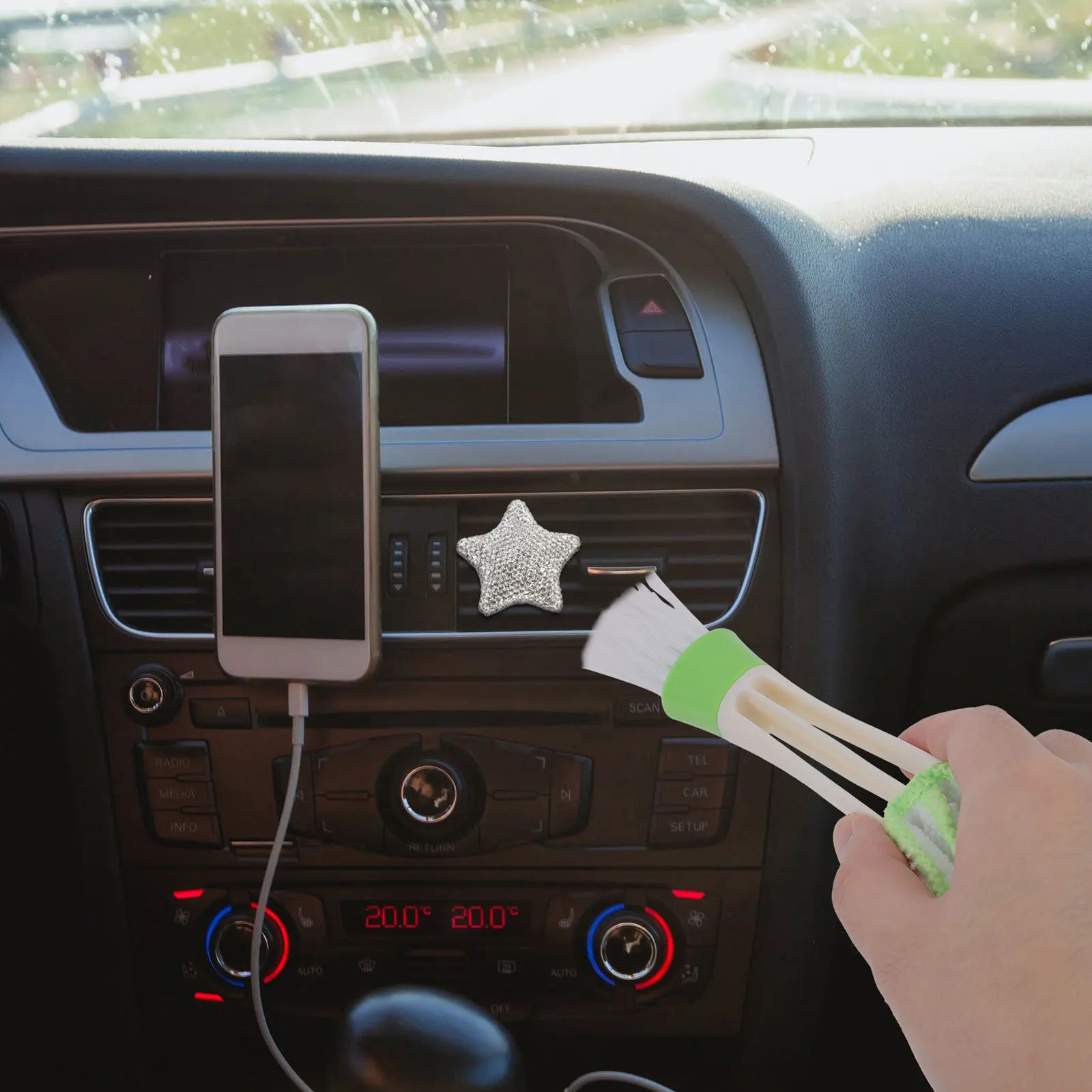 

15Pcs Car Storage Hooks Tear Off Film Stick to Surface No Nails Needed for Organizing Keys Cables Sunglasses Car Hooks