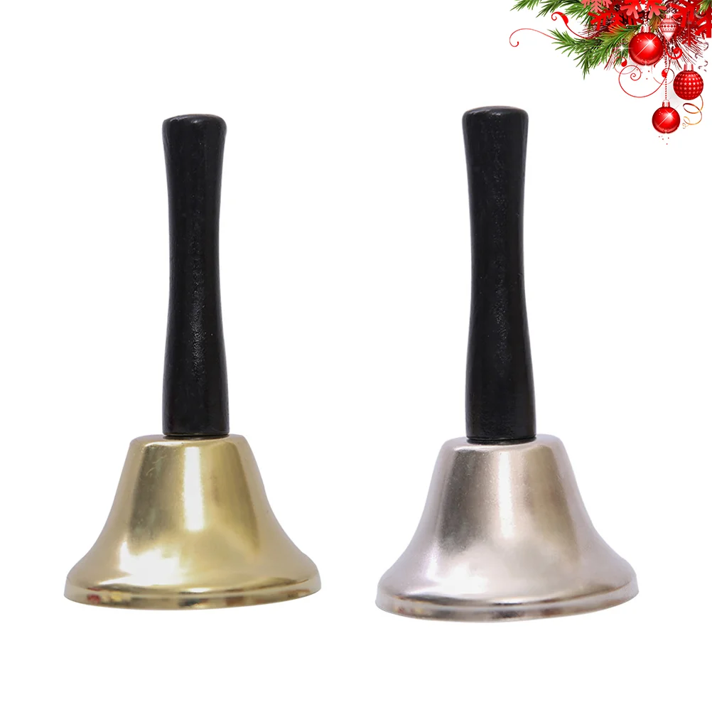 

2 Pcs Wedding Bells for Ringing Christmas Accessory Santa Claus Desktop Service Call