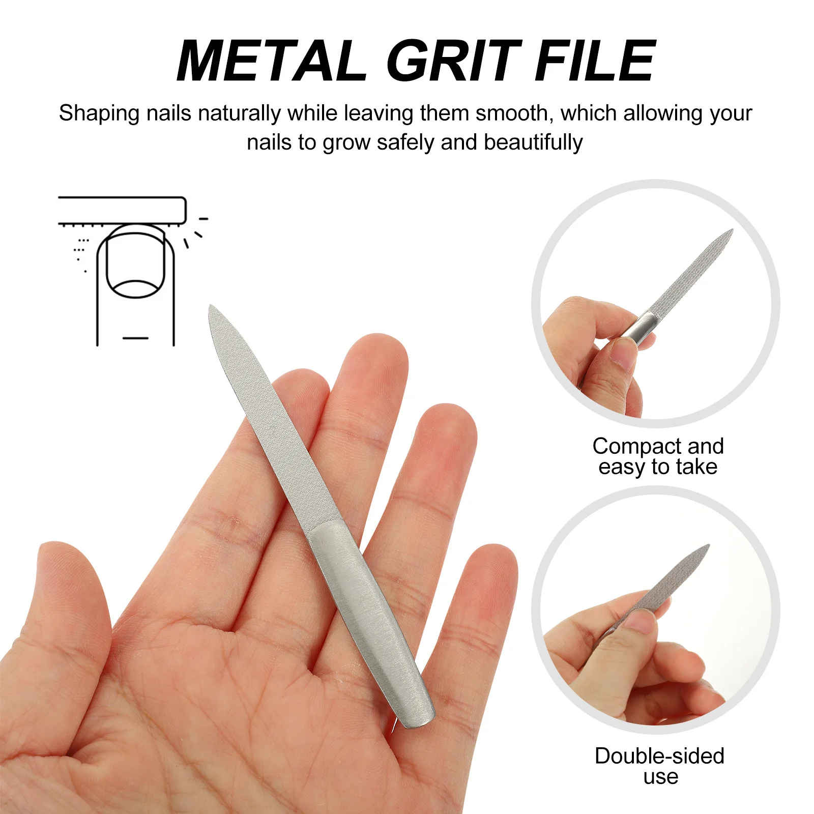 

6 шт. прочные пилочки для ногтей из нержавеющей стали, легкие портативные инструменты для маникюра, пилочки для ремонта ногтей, инструменты для маникюра