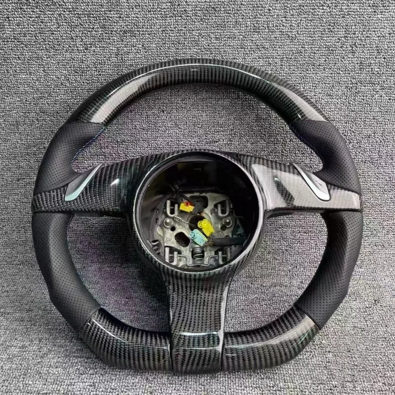 Sports Carbon Fiber Steering Wheel for Porsche 718 911 918 Spyder CARRERA GT Cayenne GT2RS MACAN Panamera TAYCAN Turbo 4S view 2