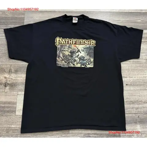 Pathfinder Roleplaying Game T Shirt Promo Mens 2XL Goblins 2014 Black vintage Washed Slightly graphic Soft streetwear Stretched