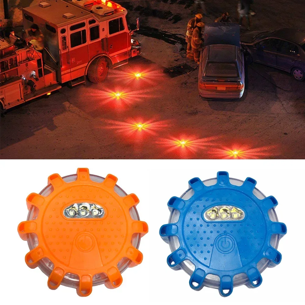 Car Emergency Strobe Flashing Warning Light Roof Road Safety Lamp Roadside Orange Beacon Magnetic Base Light Universal