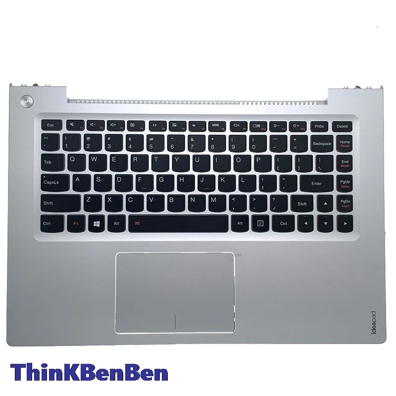 

US English Silver Keyboard Upper Case Palmrest Shell Cover For Lenovo Ideapad U430p U430 Touch 90203245