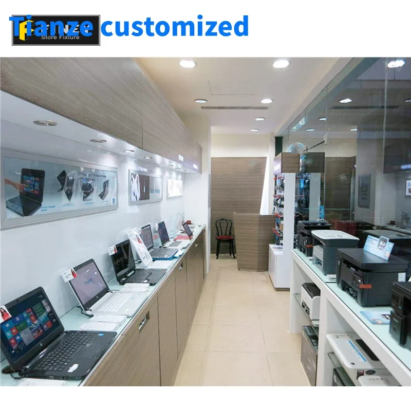 (Customized) showcase computer shop display furniture computer shop counter design