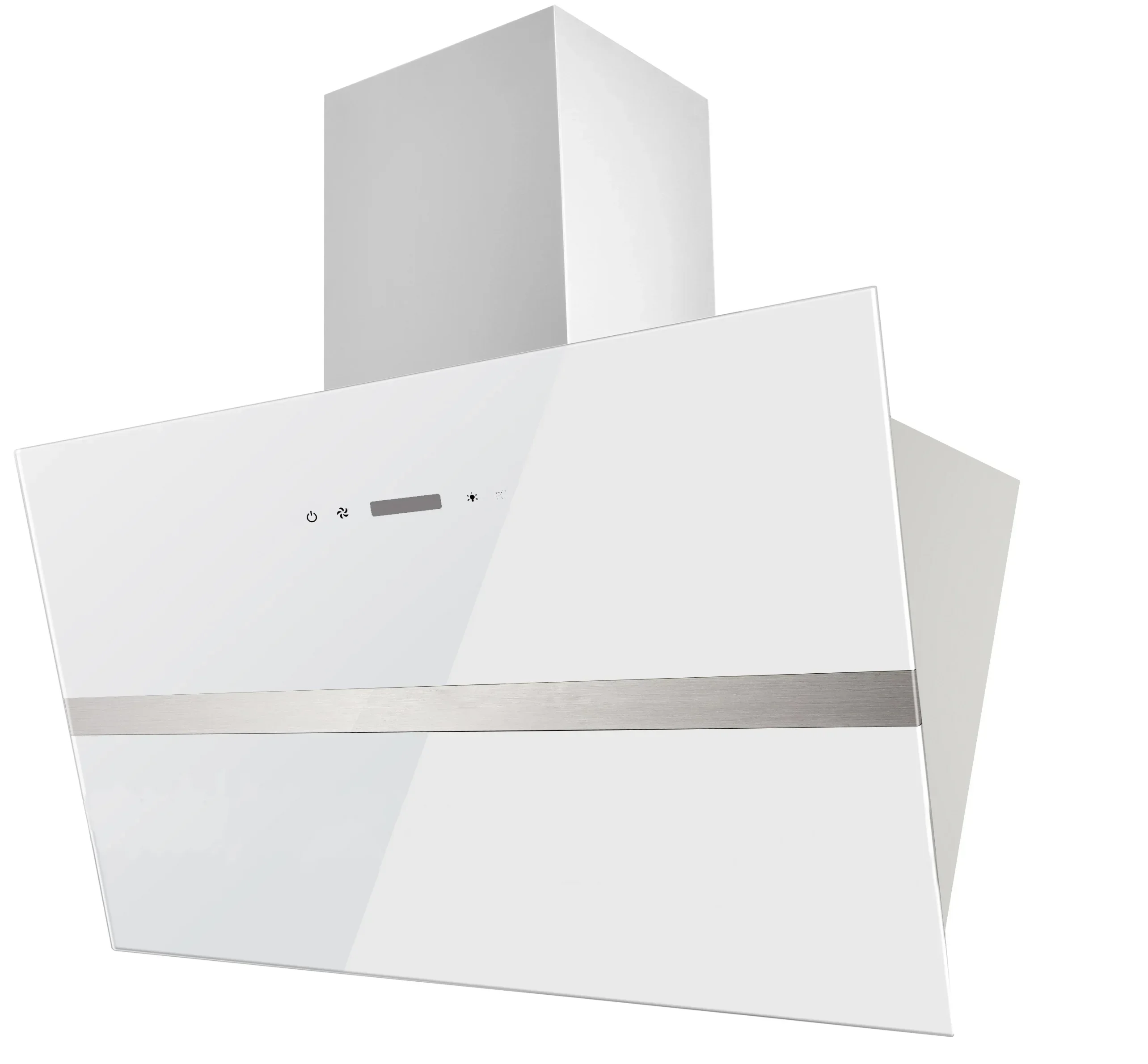 

New Arrival Auto Opening Window Super Quiet White Glass Range Hood