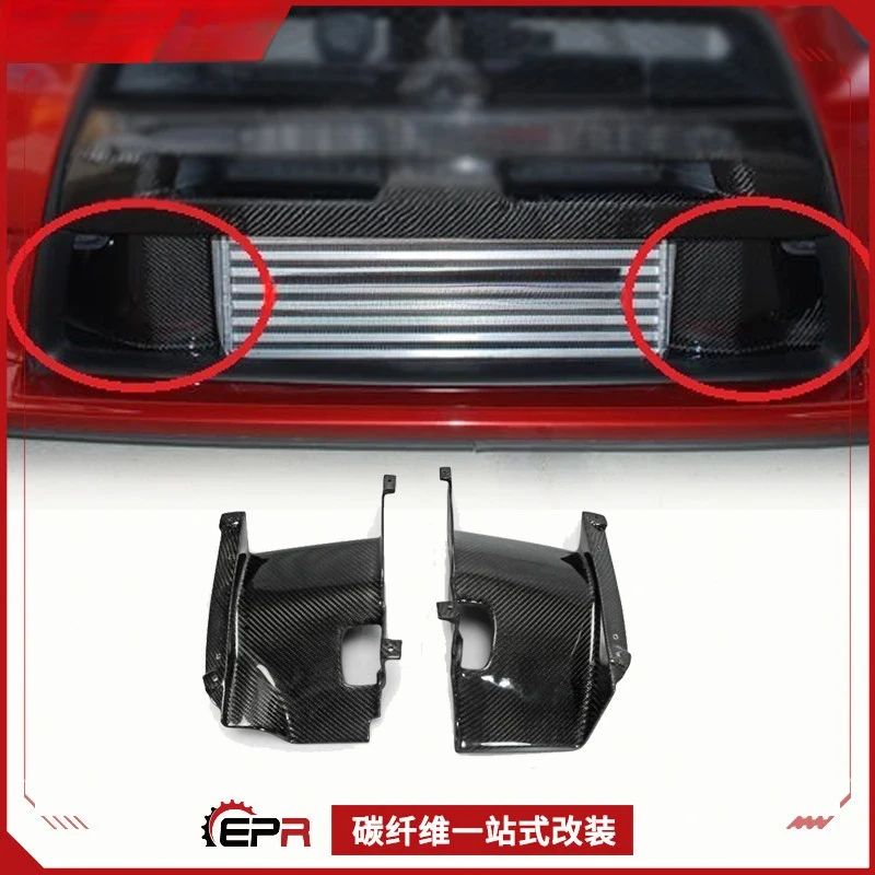 Pour Mitsubishi Evolution 10 2008 fibre de carbone pare-chocs avant Grille frein refroidissement garniture de ventilation