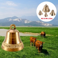 Cattle Sheep Copper Bell Super Loud Wind Chime Horse Cat Dog Livestock Bell Horn Hand-cranked Bell Outdoor Doorbell Ornament 1Pc
