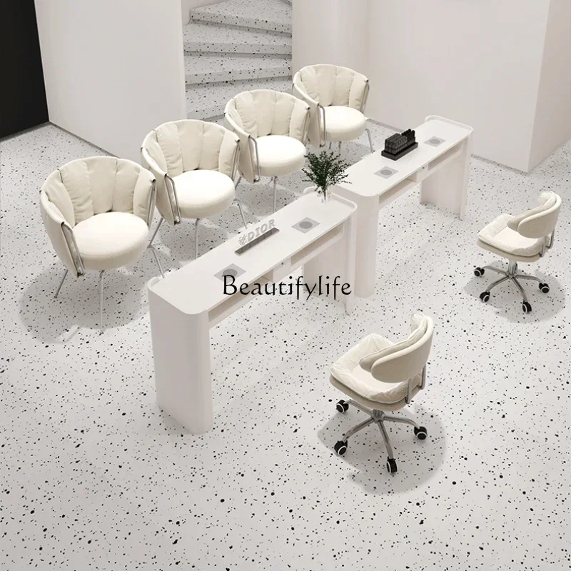 

FG17Stainless Steel Cream Style Nail Table Embedded High-Power Vacuum Cleaner Will Not Leak Gray