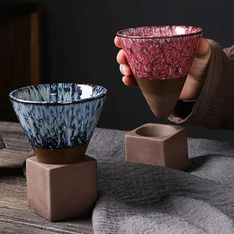 

Kiln Style Coffee Cup Set Rough Pottery and Niche Design Latte Latte High Aesthetic Ceramic Cup