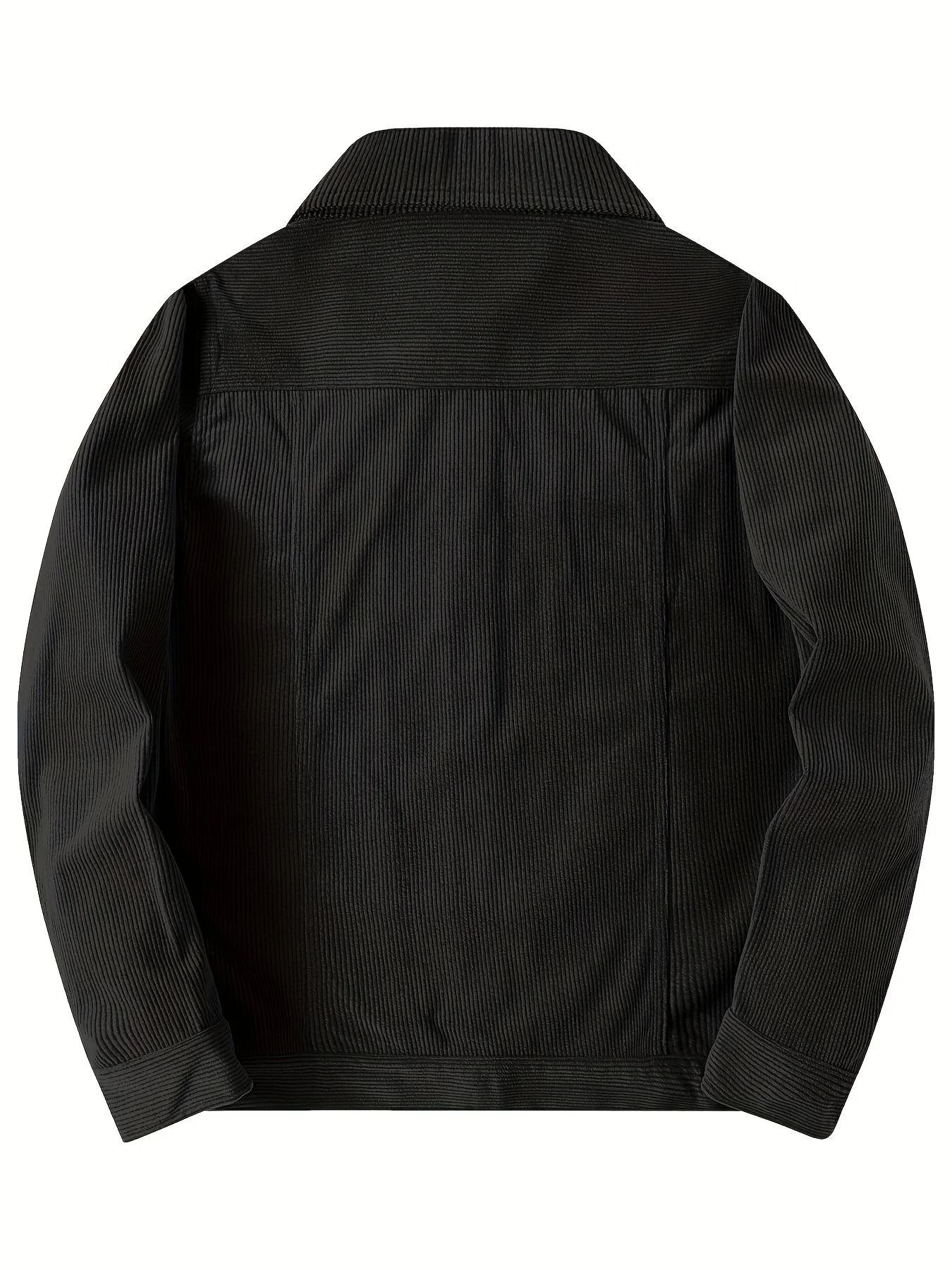 Herren Retro Cord-Arbeitsjacke Langarm Knopfverschluss Lässiger Streetwear-Mantel für den Alltag Frühling Herbst Oberbekleidung – Detail 4