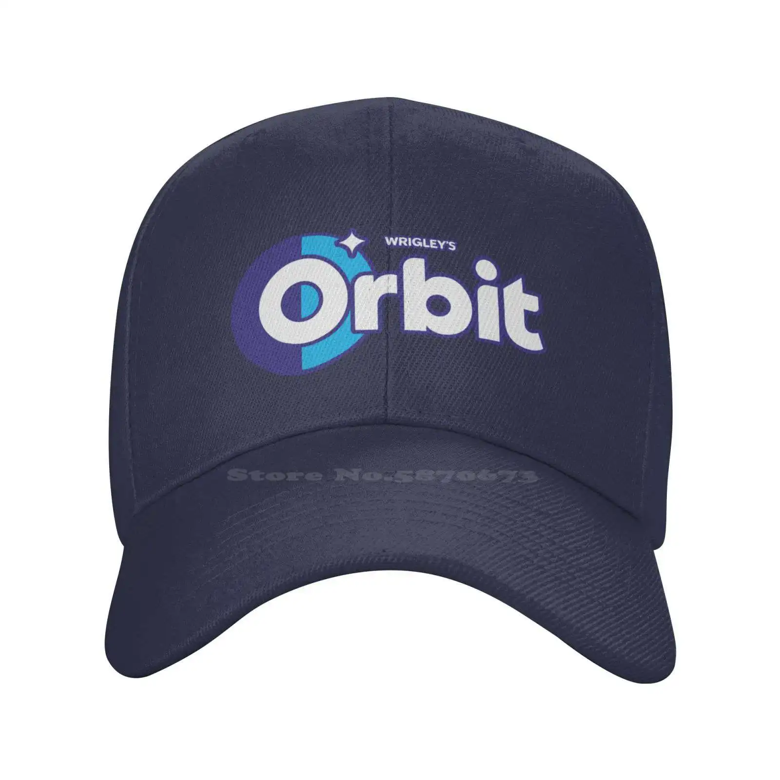 Orbit Logo Druck Grafik lässig Denim Kappe Strick mütze Baseball mütze