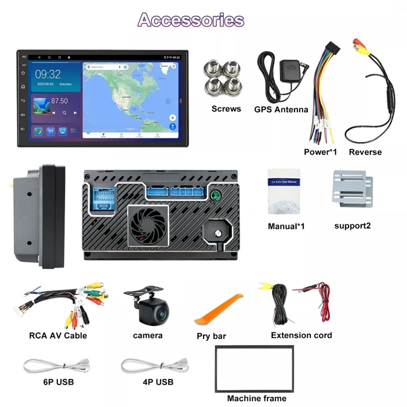 7 "4 + 64 GB Für Toyota HiAce 1989-2004 Auto Radio Drahtlose CarPlay Android Auto Head Unit BT Wifi GPS Plug & Play