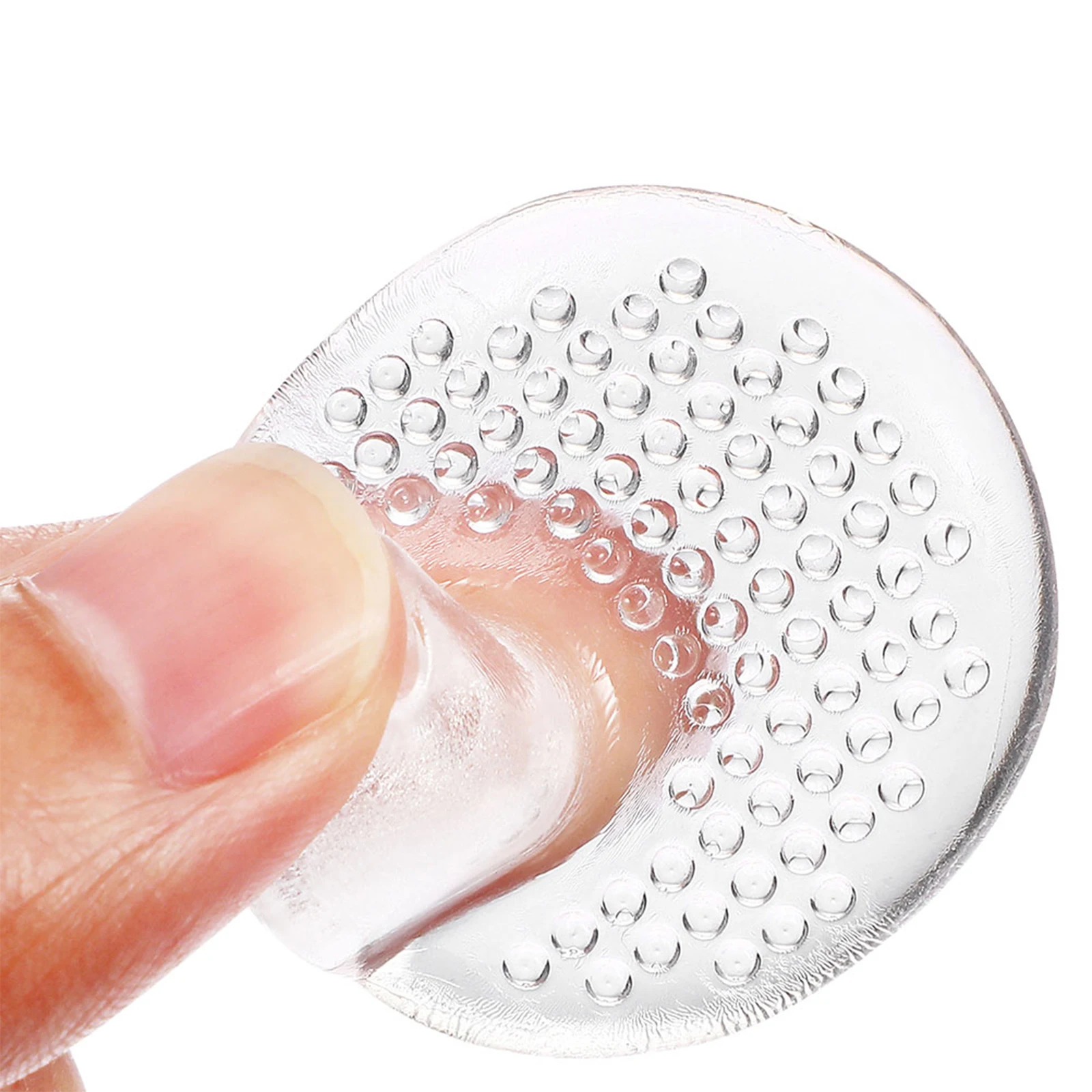 

Anti Slip Toe Pads for Thong Sandal Protectors Forefoot Cushions Pain Relief Silicone Inserts Comfortable Transparent